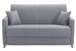 Miliboo Schlafcouch grau mit Matratze 13 cm 2-3-Sitzer SKANDY* Schlafsofas
