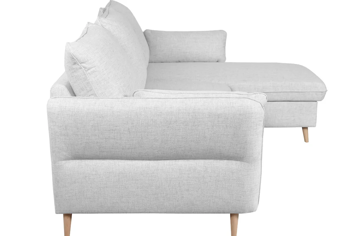 Miliboo Schlaf-Ecksofa rechts mit Stauraum hellgrau DRISS* Schlafsofas|Ecksofas