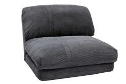 Miliboo Schlafsessel aus Cord in Dunkelgrau 1-Sitzer SPENCER* Schlafsessel