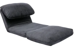 Miliboo Schlafsessel aus Cord in Dunkelgrau 1-Sitzer SPENCER* Schlafsessel