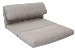 Miliboo Schlafsessel aus Cord in Hellgrau 2-Sitzer SPENCER* Schlafsessel