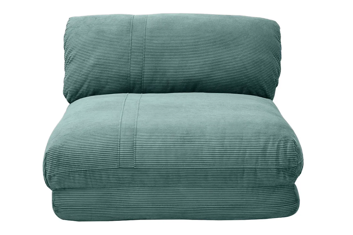 Miliboo Schlafsessel aus Cord in hellem Grünblau 1-Sitzer SPENCER* Schlafsessel
