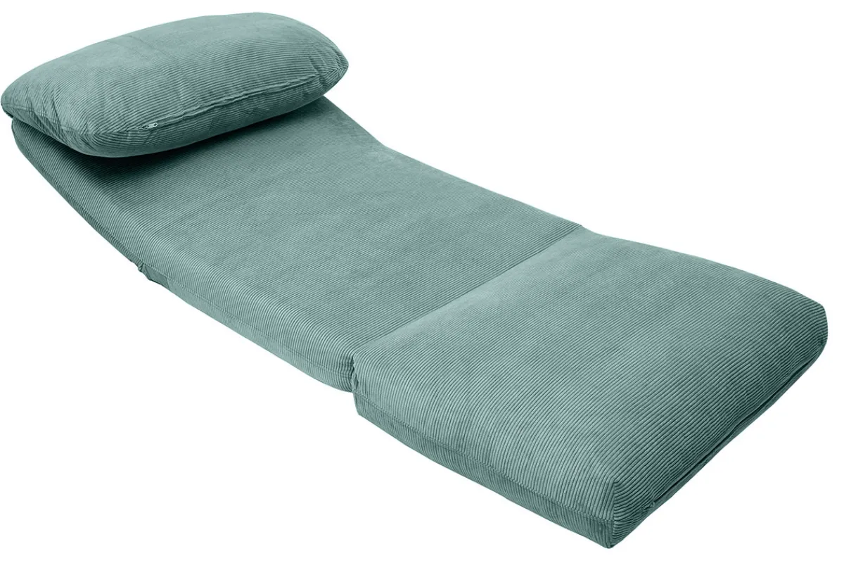 Miliboo Schlafsessel aus Cord in hellem Grünblau 1-Sitzer SPENCER* Schlafsessel