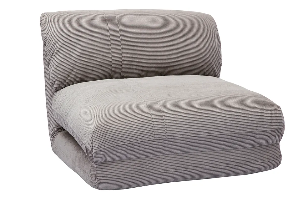 Miliboo Schlafsessel aus Cord in Hellgrau 1-Sitzer SPENCER* Schlafsessel