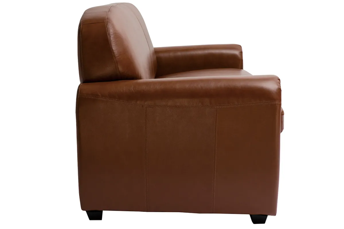 Miliboo Schlafsofa aus braunem Leder 3-Sitzer CLUB* Schlafsofas|Ledersofas