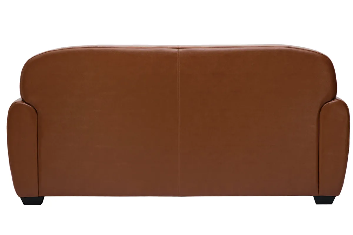 Miliboo Schlafsofa aus braunem Leder 3-Sitzer CLUB* Schlafsofas|Ledersofas