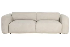 Miliboo Schlafsofa mit Bettkasten aus beigem Chenille-Veloursstoff 4-Sitzer CRUSH* Schlafsofas