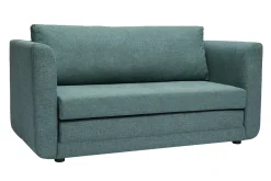 Miliboo Schlafsofa 2-Sitzer aus graugrünem Stoff LEON* Schlafsofas