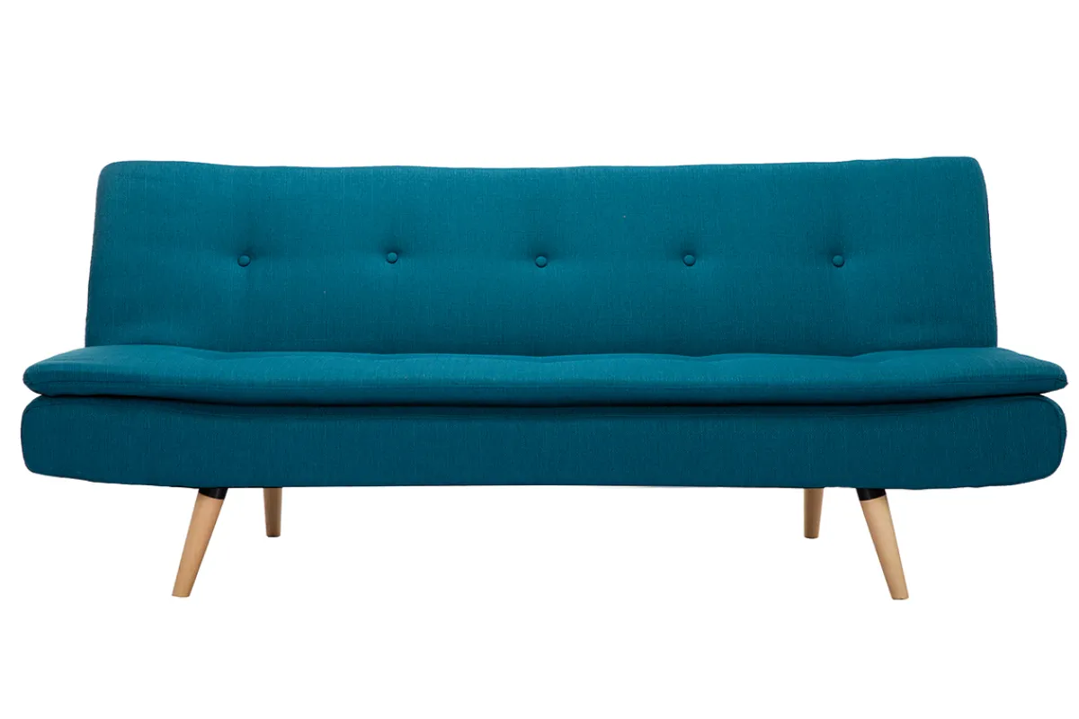 Miliboo Schlafsofa 3-Sitzer blaugrün SENSO* Schlafsofas