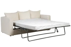 Miliboo Schlafsofa 3-Sitzer mit beigem Cordstoff mit Matratze 13cm BACIO* Design-sofas|Schlafsofas