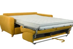 Miliboo Schlafsofa skandinavisch senfgelb und Holz GRAHAM* Schlafsofas