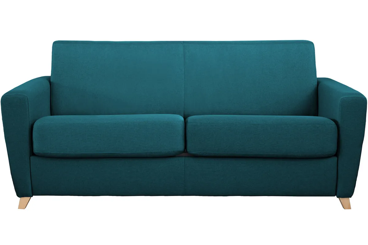 Miliboo Schlafsofa skandinavisch blaugrün und Holz GRAHAM* Schlafsofas