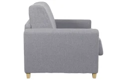 Miliboo Schlafsofa skandinavisch mit Matratze 18 cm hellgrauer Stoffbezug GRAHAM* Schlafsofas