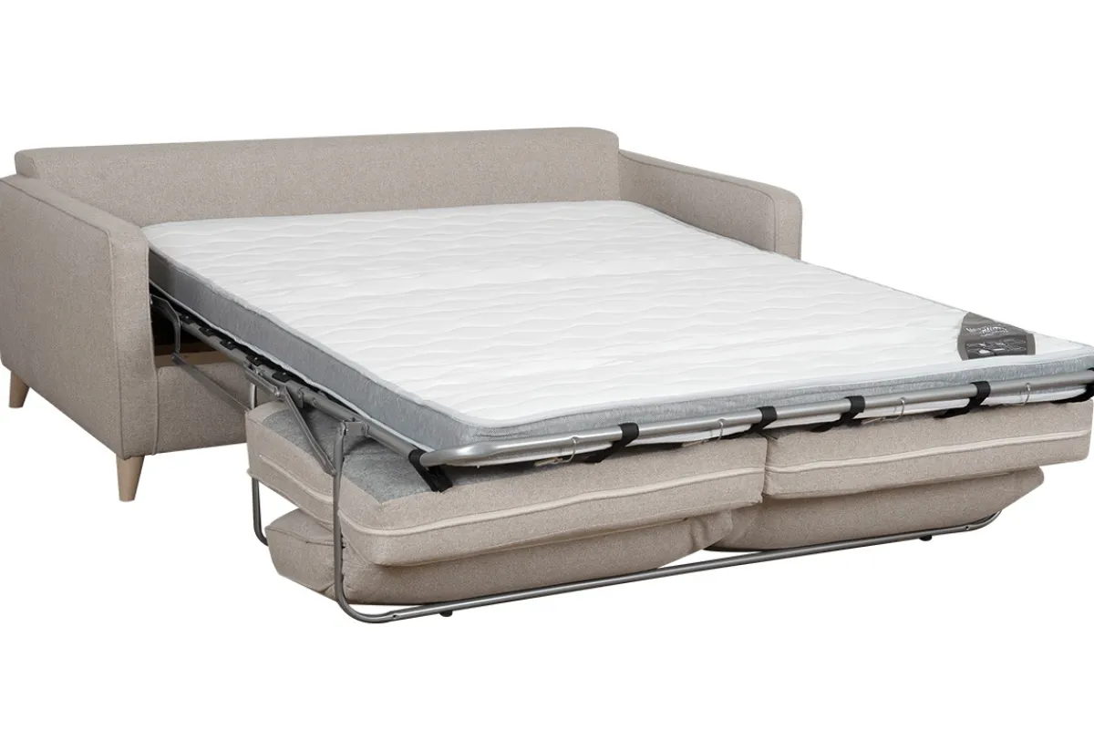 Miliboo Schlafsofa skandinavisch 3 Plätze naturbeige PAPEL* Schlafsofas