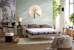 Miliboo Schlafsofa skandinavisch 3 Plätze naturbeige PAPEL* Schlafsofas