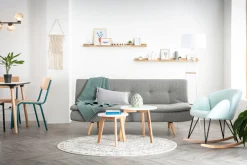 Miliboo Schlafsofa skandinavisch 3 Plätze Lagunenblau SENSO* Schlafsofas