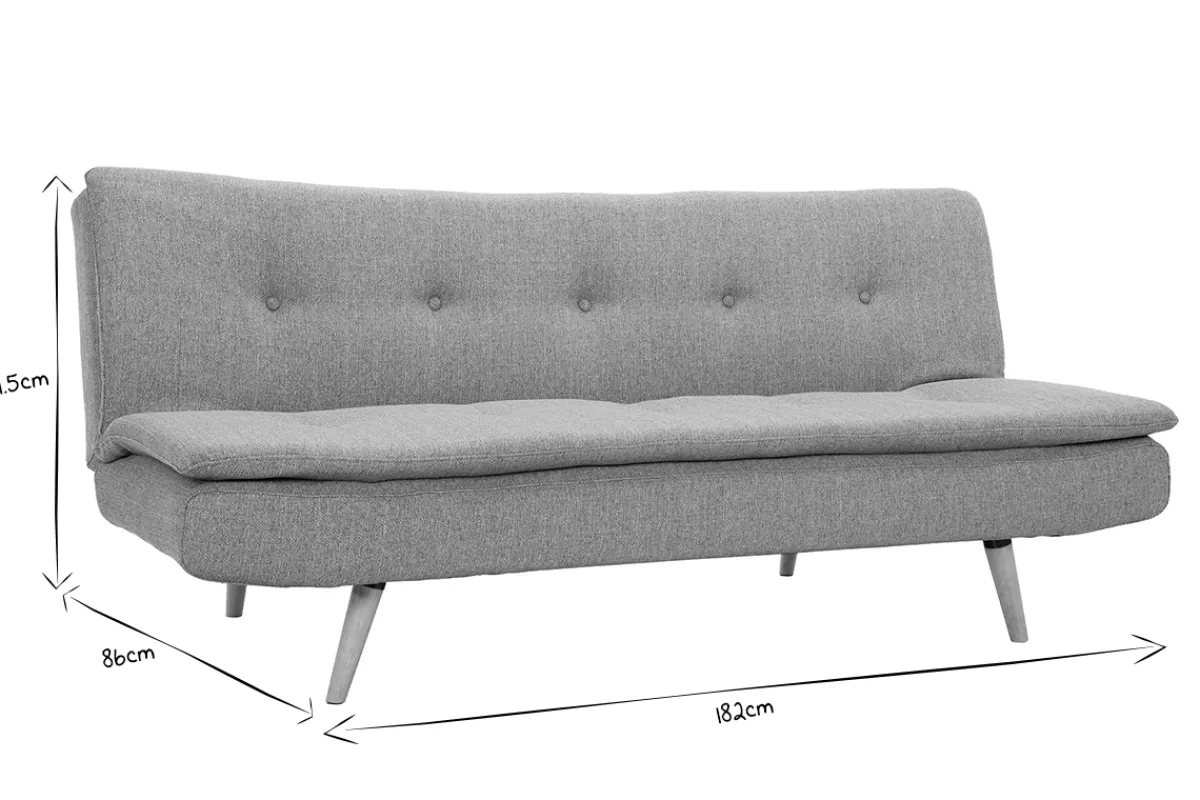 Miliboo Schlafsofa skandinavisch 3 Plätze Lagunenblau SENSO* Schlafsofas
