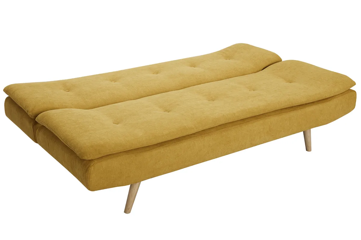 Miliboo Schlafsofa skandinavisches Design 3 Plätze Gelb SENSO* Schlafsofas
