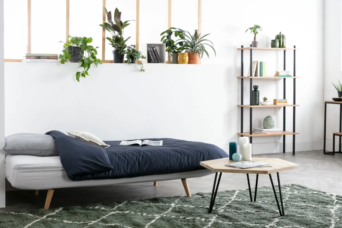 Miliboo Schlafsofa skandinavisches Design 3 Plätze Gelb SENSO* Schlafsofas