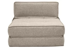 Miliboo Schlafsofa taupefarbener Stoff 1-Sitzer KATY* Schlafsessel