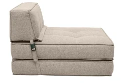 Miliboo Schlafsofa taupefarbener Stoff 1-Sitzer KATY* Schlafsessel