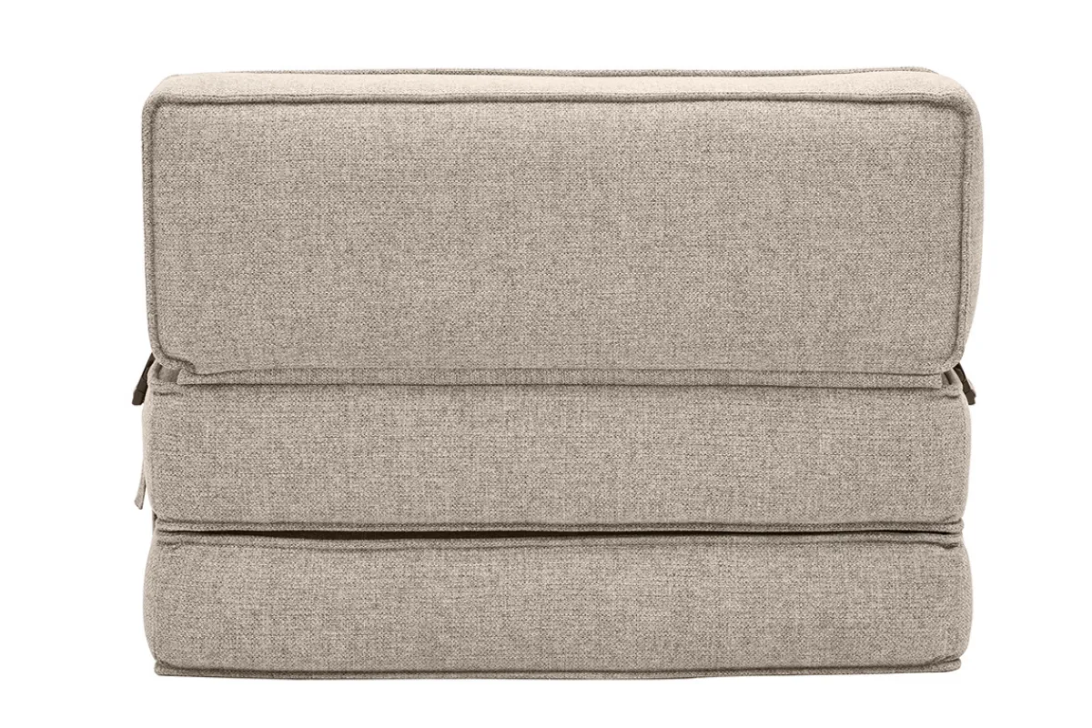 Miliboo Schlafsofa taupefarbener Stoff 1-Sitzer KATY* Schlafsessel