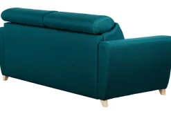 Miliboo Schlafsofa verstellbare Kopfstütze pfauenblau 140x190 cm GOYA* Schlafsofas