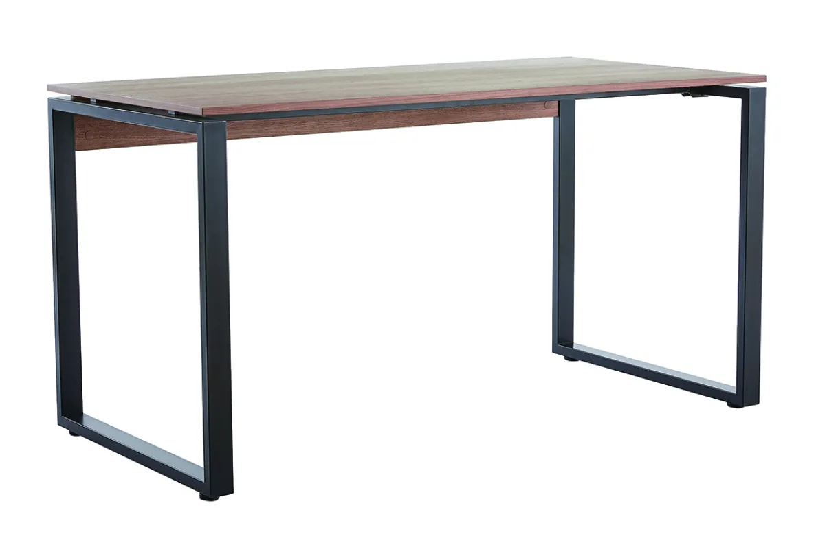 Miliboo Schreibtisch aus dunklem Holz und schwarzem Metall B138 cm OPAL* Design-schreibtische