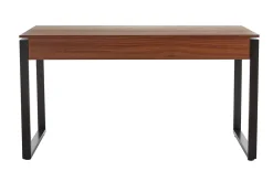 Miliboo Schreibtisch aus dunklem Holz und schwarzem Metall B138 cm OPAL* Design-schreibtische