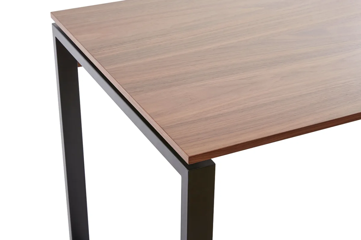 Miliboo Schreibtisch aus dunklem Holz und schwarzem Metall B138 cm OPAL* Design-schreibtische