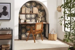 Miliboo Schreibtisch aus dunklem Holz und schwarzem Metall B138 cm OPAL* Design-schreibtische
