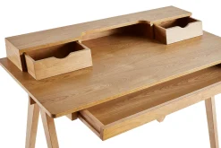 Miliboo Schreibtisch aus hellem Holz mit Ablagen L120 cm PULITO* Design-schreibtische