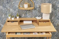 Miliboo Schreibtisch aus hellem Holz mit Ablagen L120 cm PULITO* Design-schreibtische