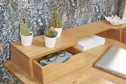 Miliboo Schreibtisch aus hellem Holz mit Ablagen L120 cm PULITO* Design-schreibtische