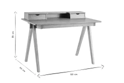 Miliboo Schreibtisch aus hellem Holz mit Ablagen L120 cm PULITO* Design-schreibtische