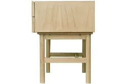 Miliboo Schreibtisch aus hellem Holz mit Fach und Schubladen aus Rattangeflecht L120 cm GALINA.* Design-schreibtische