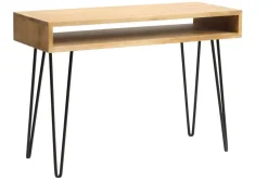 Miliboo Schreibtisch aus Mangoholz und Metall mit Ablagegestell VIBES* Design-schreibtische|Konsolentische