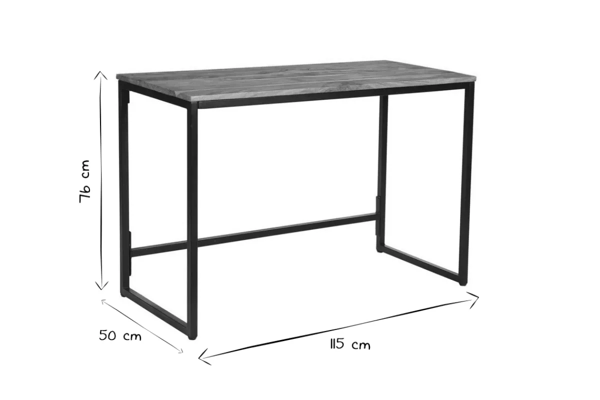 Miliboo Schreibtisch aus massivem Akazienholz und Metall HOORN* Design-schreibtische