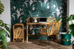 Miliboo Schreibtisch aus Rattan B120 cm GALON* Design-schreibtische