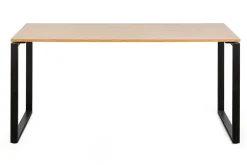 Miliboo Schreibtisch Furniereiche schwarzes Metallgestell B160 cm OPAL* Design-schreibtische