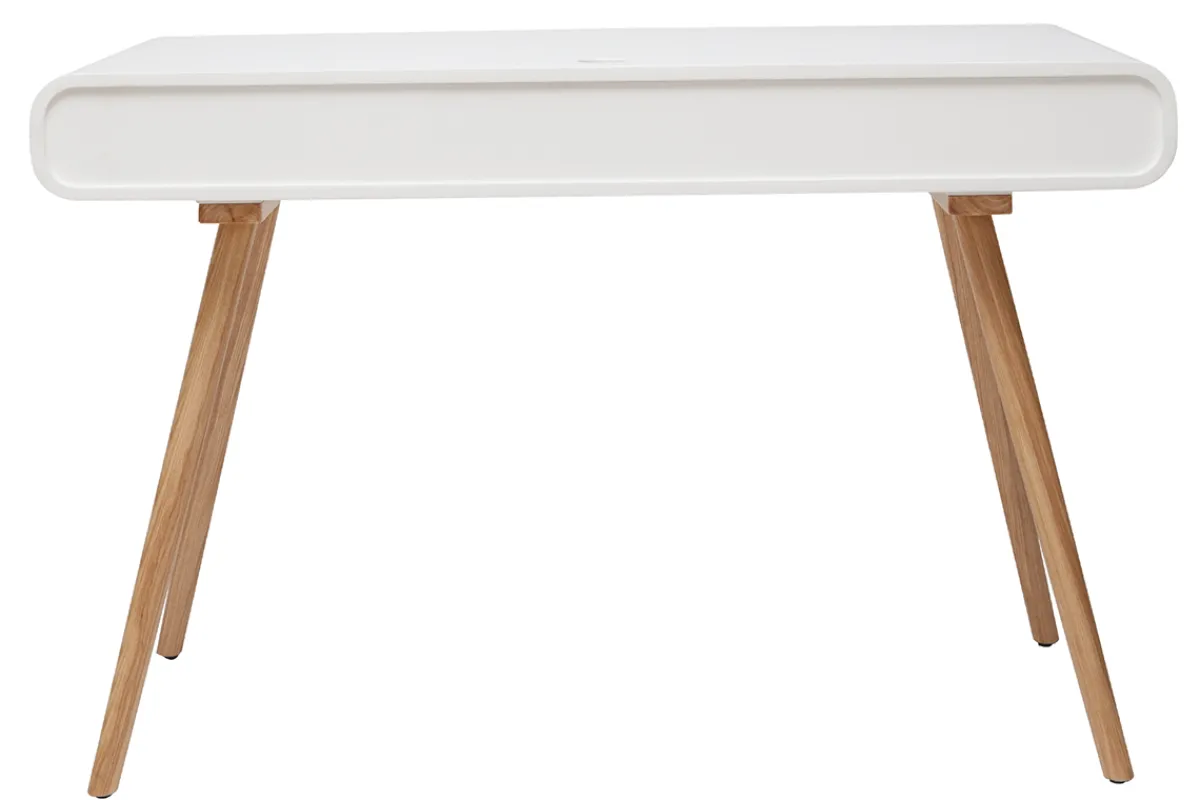 Miliboo Schreibtisch mit Schiebetüren und Flechtwerk L120 cm OLYMPE* Design-schreibtische