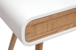 Miliboo Schreibtisch mit Schiebetüren und Flechtwerk L120 cm OLYMPE* Design-schreibtische