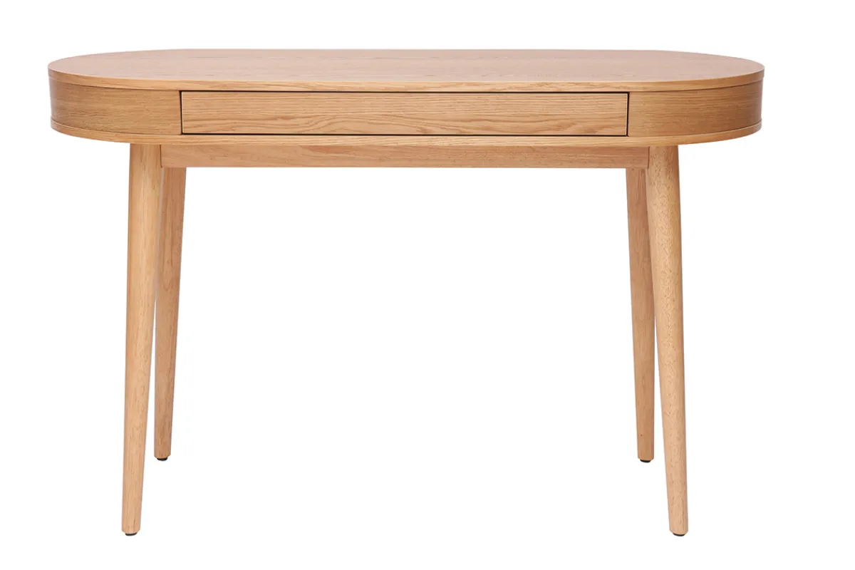 Miliboo Schreibtisch mit Schublade aus hellem Holz B120 cm JUDITH* Design-schreibtische