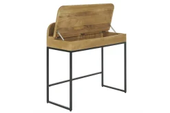 Miliboo Schreibtisch mit Stauraum aus massivem Mangoholz B100 cm SHIVA* Design-schreibtische