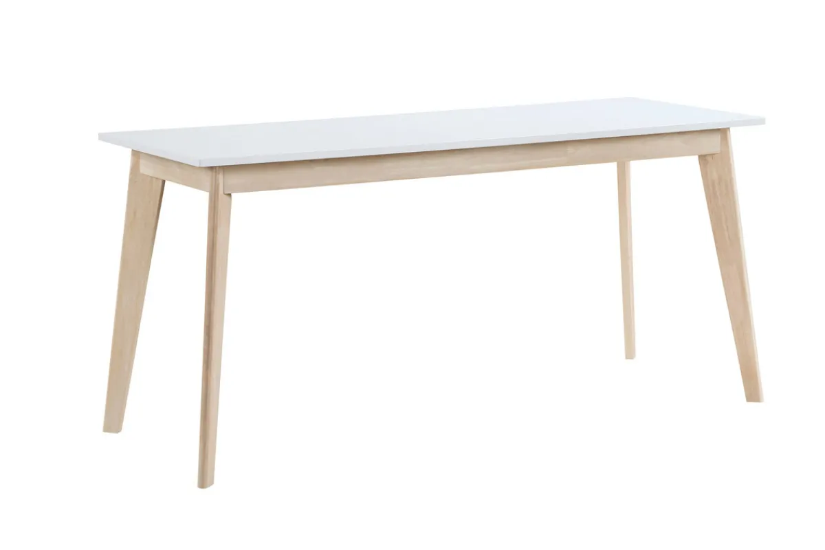Miliboo Schreibtisch skandinavisch mit Schubladen Holz Weiß L160 LEENA* Design-schreibtische