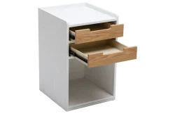 Miliboo Schreibtischcontainer skandinavisch weiß und Holz OPUS* Design-schreibtische|Aufbewahrung Büro