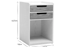 Miliboo Schreibtischcontainer skandinavisch weiß und Holz OPUS* Design-schreibtische|Aufbewahrung Büro