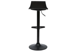 Miliboo Schwarze 360° drehbare und höhenverstellbare Design-Barhocker (2er-Set) KRONOS* Barhocker
