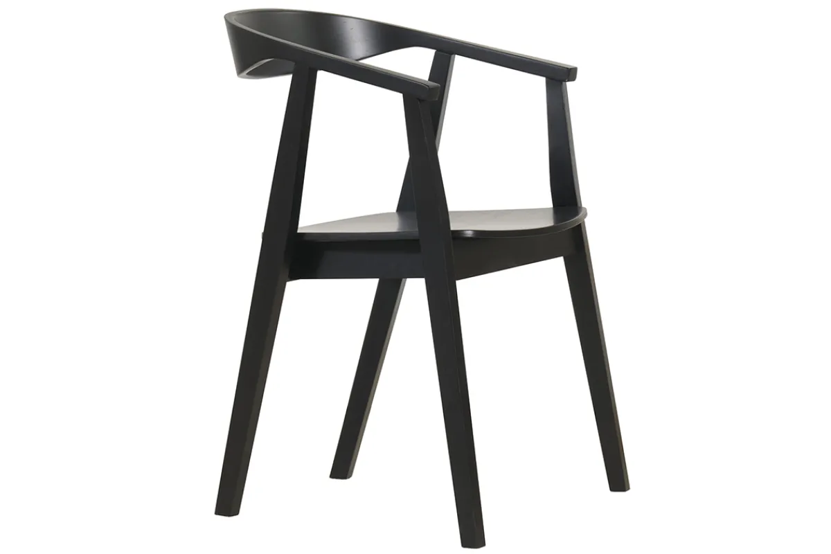 Miliboo Schwarze Design-Stühle aus Holz (2er- Set) BAHIA* Design-stühle