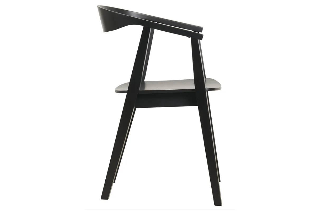 Miliboo Schwarze Design-Stühle aus Holz (2er- Set) BAHIA* Design-stühle